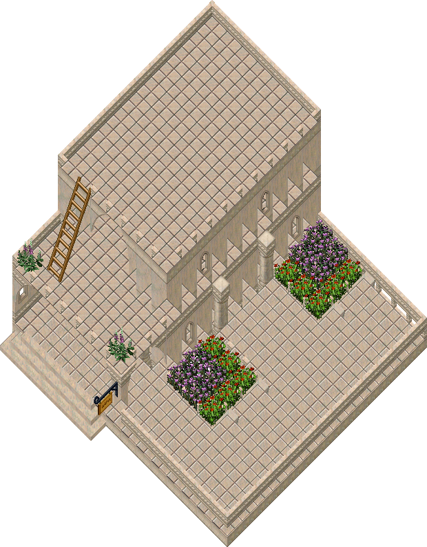 Marble house with patio