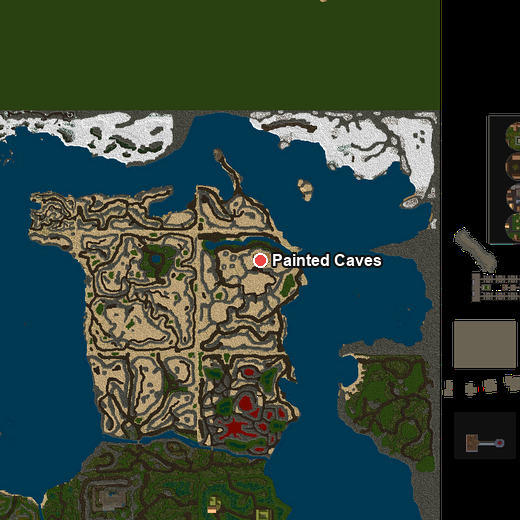 Painted Caves location