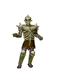 Full bone armor worn on a male body