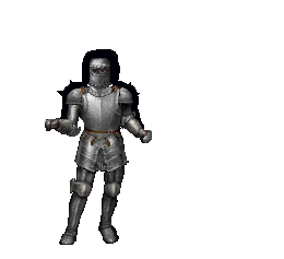 Full plate armor worn on a male body